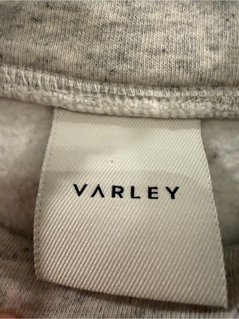 Varley Dunbar Sweatshirt Size Medium Gray Pullover Sweater Ivory Fleck Marl Crop - Picture 8 of 13